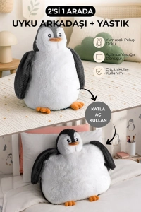 Peluş Penguen Uyku Arkadaşı ve Dönüşebilen Yastık